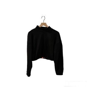 Savvi Tara Sweatshirt Black Size M Crop Top